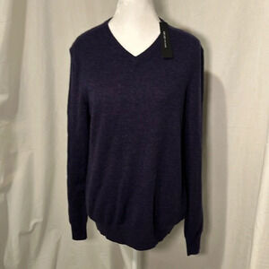 NWT blue Tahari pure luxe 100% cashmere sweater size small